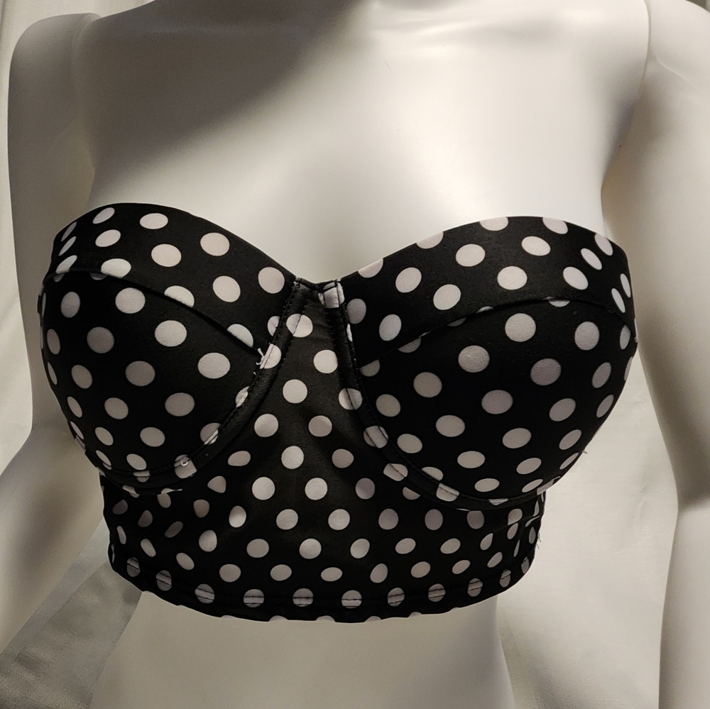 HDE Polka Dot Molded PushUp Size B Cup Top